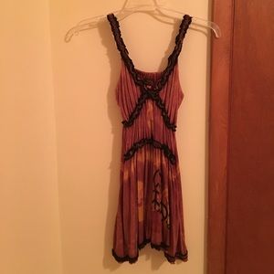 Retro Babydoll Tank Top with Peace signs ☮️